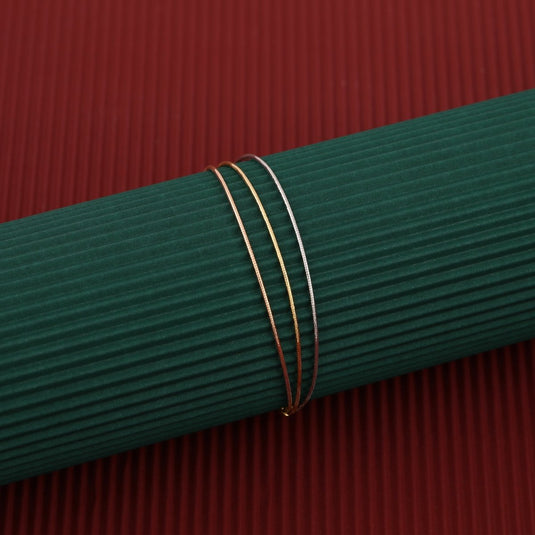 3 Line 3 Tone Italian Bracelet - 925 Sterling Silver - iAMORY