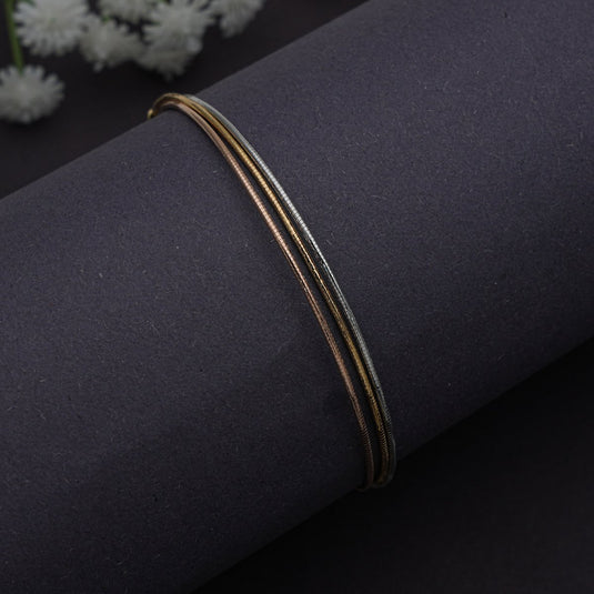 3 Line 3 Tone Italian Bracelet - 925 Sterling Silver - iAMORY