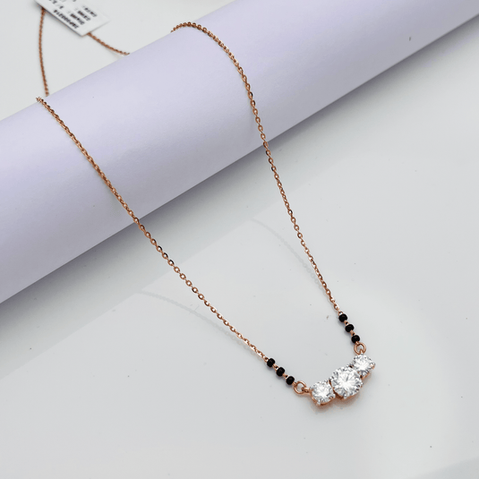 3 Solitaire Mangalsura – 14KT Rose Gold - iAMORY