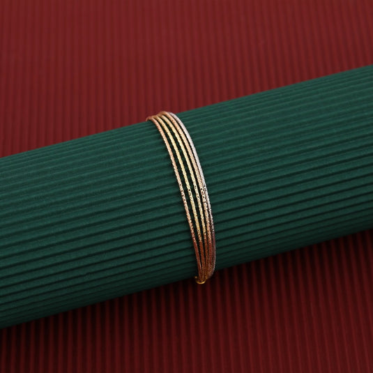 5 Line 3 Tone Italian Bracelet - 925 Sterling Silver - iAMORY