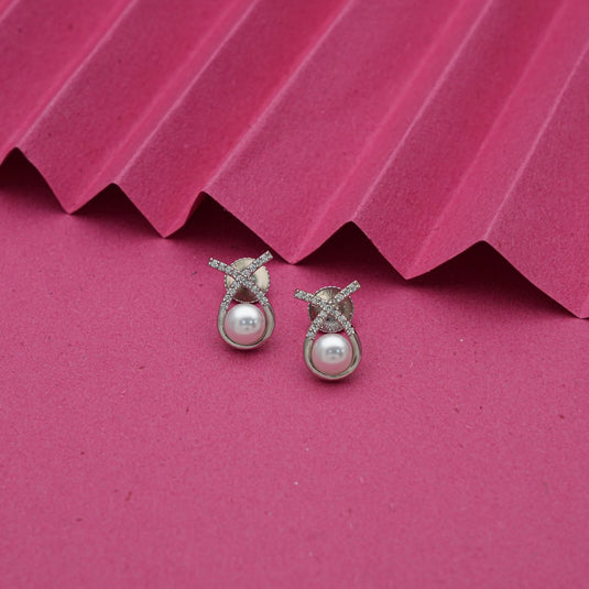 925 Silver Elegant Pearl Studs - iAMORY