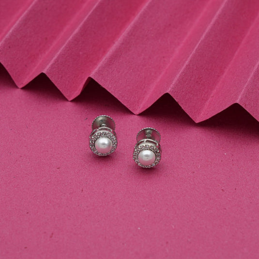 925 Silver Glimmer Pearl Studs - iAMORY