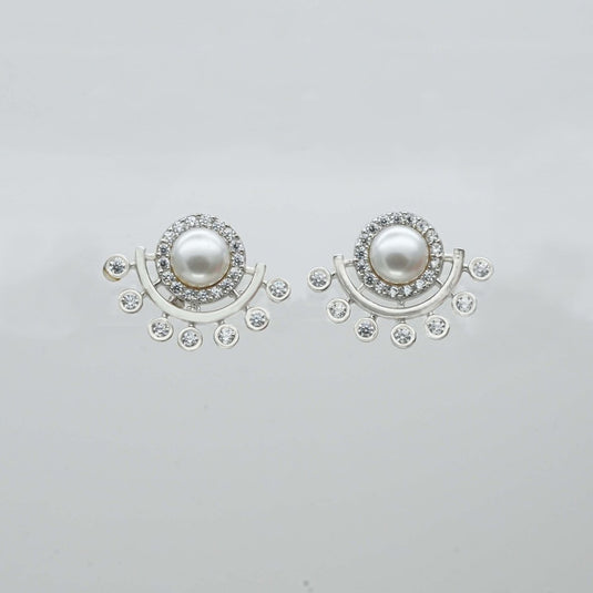 925 Silver Moonlit Pearl Earrings - iAMORY
