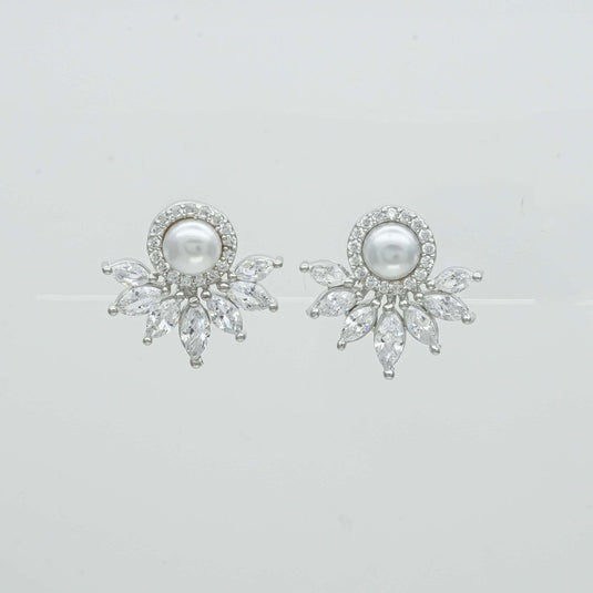 925 Silver Pearl Prism Earrings - iAMORY