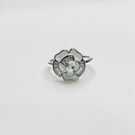 925 Silver Rose Sparkling Ring - iAMORY