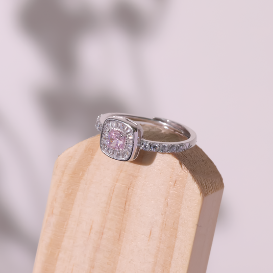 Pink Crown Sparkling 925 Sterling Silver Ring