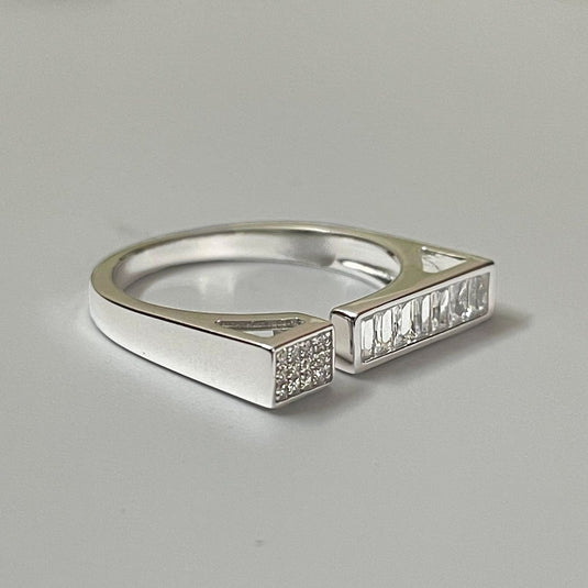 Classic CZ Band 925 Sterling Silver Ring - iAMORY