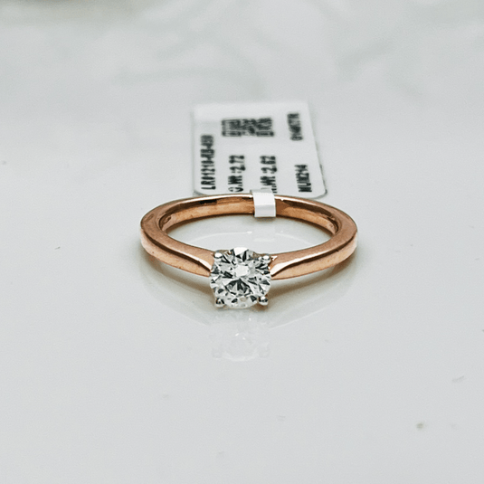 Classic Solitaire Ladies Ring– 14KT Rose Gold - iAMORY