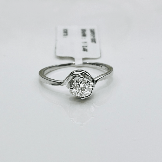 Eternal Grace Solitaire Ring – 14KT White Gold - iAMORY