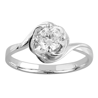 Eternal Grace Solitaire Ring – 14KT White Gold - iAMORY