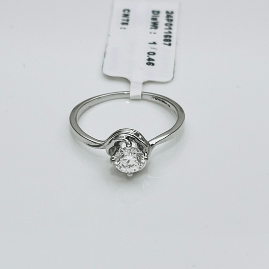 Eternal Grace Solitaire Ring – 14KT White Gold - iAMORY