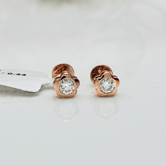 Flower Pointer Earrings – 14KT Rose Gold - iAMORY