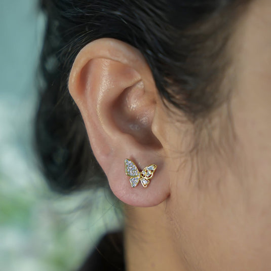 Flutter of Love 925 Sterling Silver Earrings - iAMORY