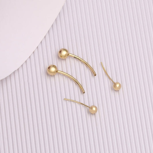 Golden Arc 925 Sterling Silver Earrings - iAMORY