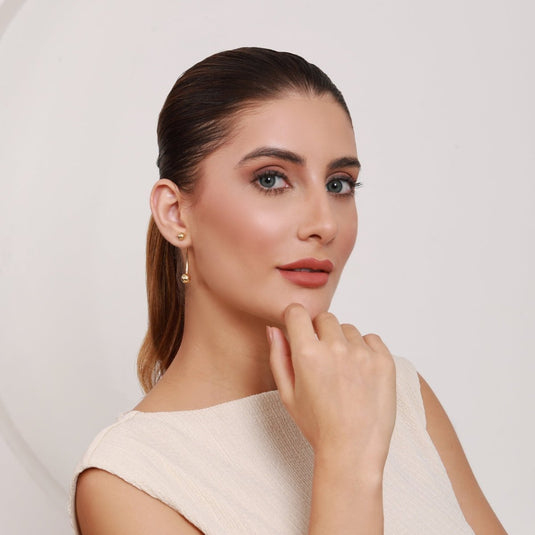 Golden Arc 925 Sterling Silver Earrings - iAMORY