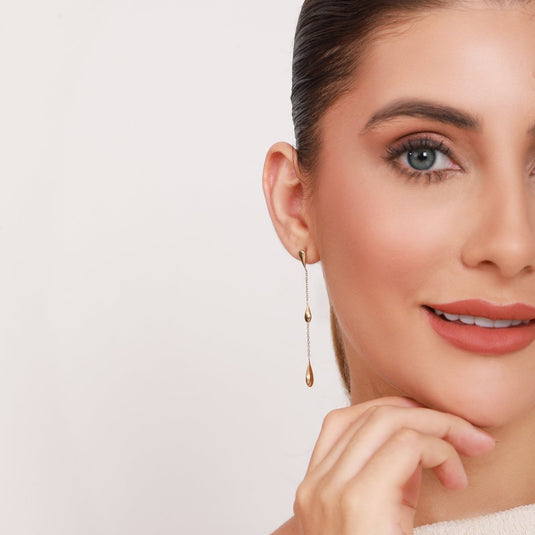 Golden Drizzle 925 Sterling Silver Earring - iAMORY