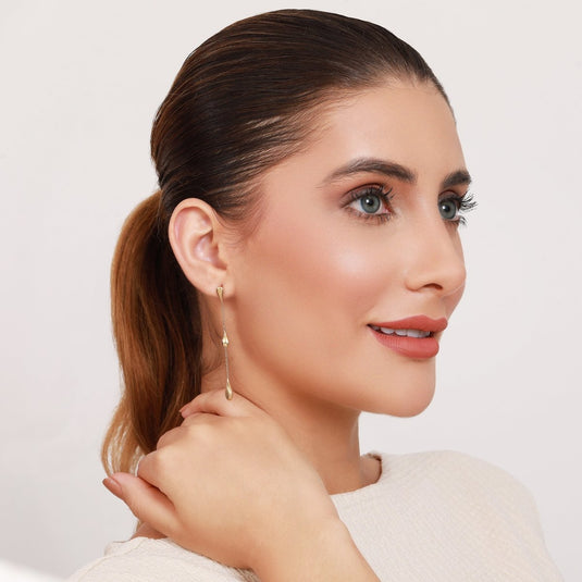 Golden Drizzle 925 Sterling Silver Earring - iAMORY