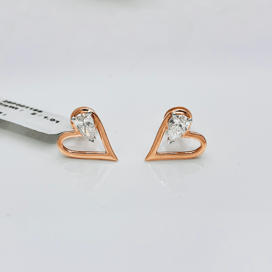 Heartlight Grace Stud Earrings – 14KT Rose Gold - iAMORY
