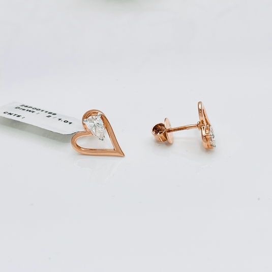 Heartlight Grace Stud Earrings – 14KT Rose Gold - iAMORY