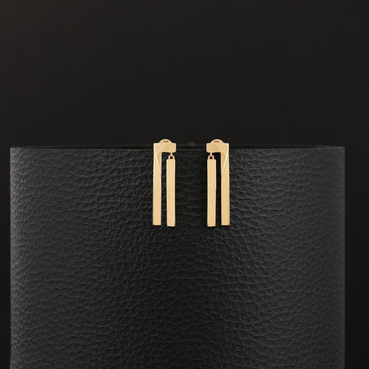 Linear Luxe Danglers 925 Sterling Silver Earrings - iAMORY