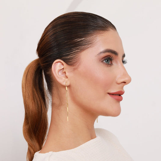 Lustre Chains 925 Sterling Silver Earrings - iAMORY