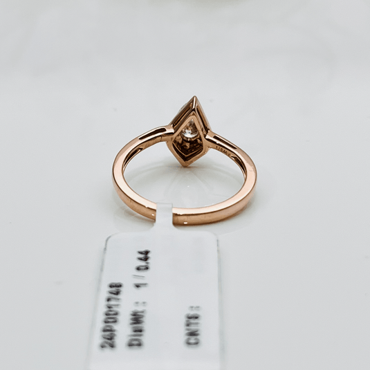 Pear Solitaire Ladies Ring– 14KT Rose Gold - iAMORY