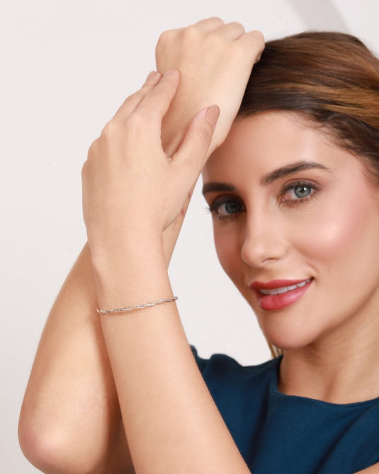 Rope 2 Tone Italian Bracelet - 925 Sterling Silver - iAMORY