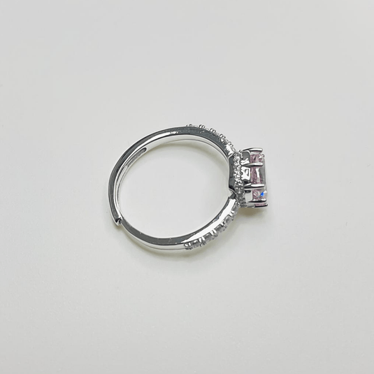 Rosé Crushed Ice Sparkling 925 Sterling Silver Ring