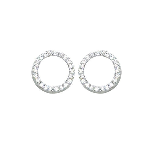 Round Lab Grown Diamonds Earrings– 14KT White Gold - iAMORY