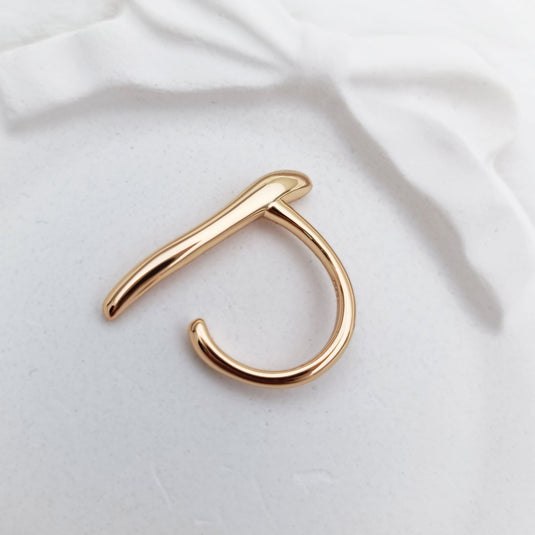 Sculpted Curve 925 Sterling Silver Italian Ring - iAMORY