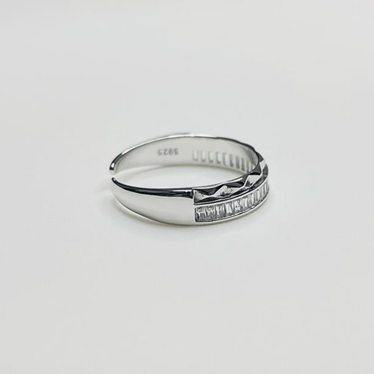 Shimmer Edge Classic 925 Sterling Silver Band - iAMORY