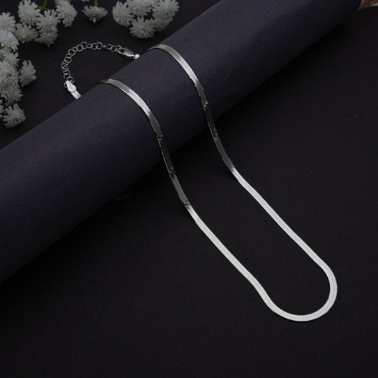 Silver Reversible Italian Snake Chain 925 Sterling Silver - iAMORY