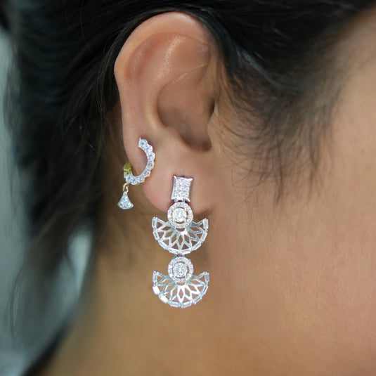 Silver Royale Noor Chandbali For Women - iAMORY