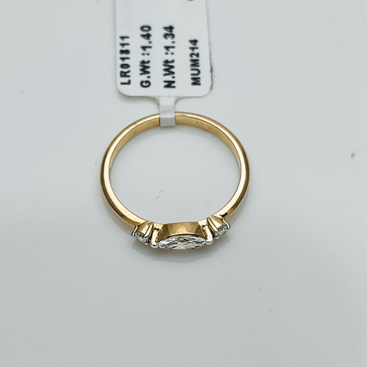 Sleek Marquise Diamond Ladies Ring – 14KT Yellow Gold - iAMORY