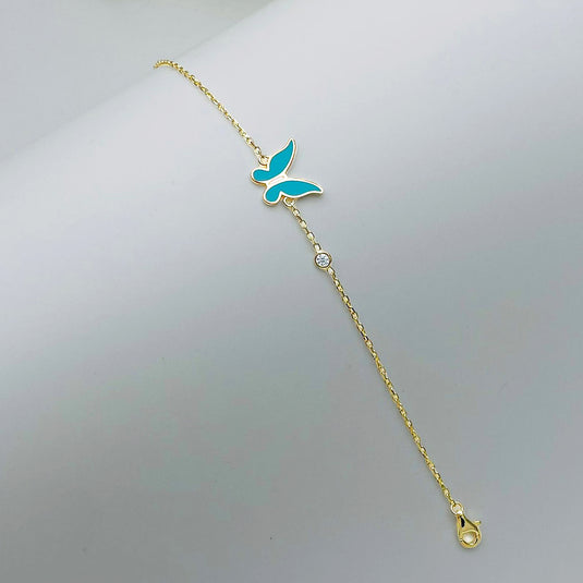 Free Spirit 925 Sterling Silver Butterfly Bracelet