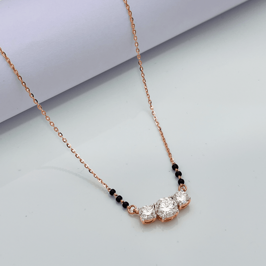 3 Solitaire Mangalsura – 14KT Rose Gold - iAMORY