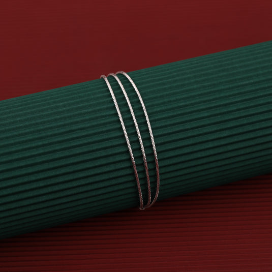 3 Line Italian Bracelet- 925 Sterling Silver