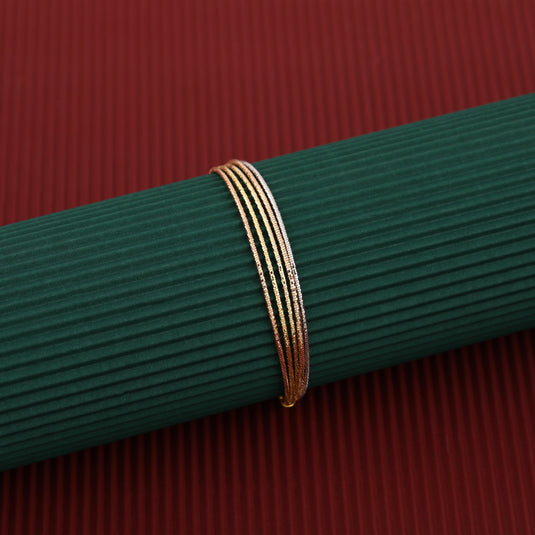 5 Line 3 Tone Italian Bracelet- 925 Sterling Silver