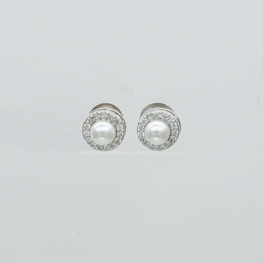 925 Silver Glimmer Pearl Studs - iAMORY