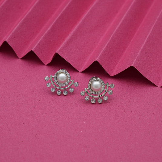 925 Silver Moonlit Pearl Earrings - iAMORY