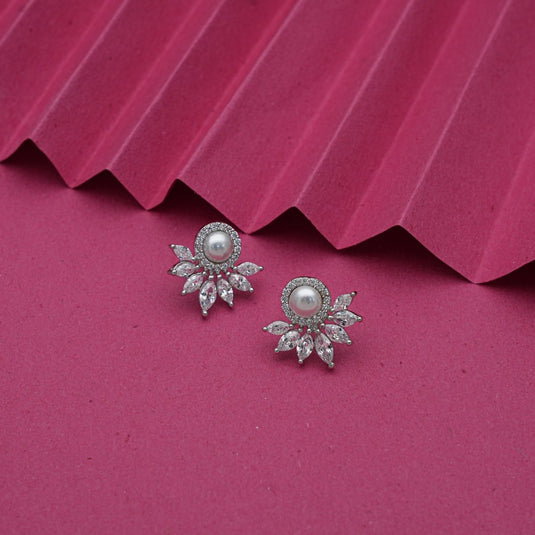 925 Silver Pearl Prism Earrings - iAMORY