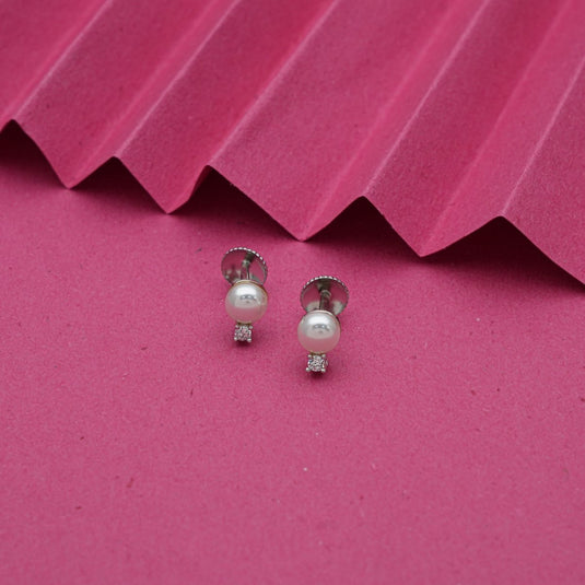 925 Silver Trendy Design Pearl Earrings - iAMORY