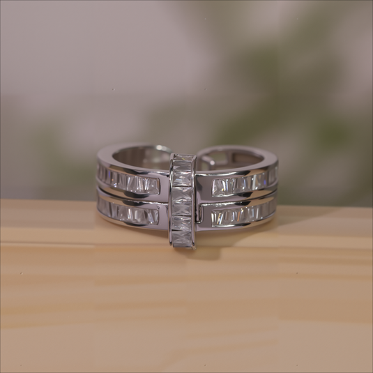 925 Silver Luxe Baguette Band Ring