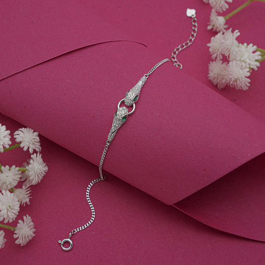 Eternal Enlace Snake 925 Sterling Silver Bracelet