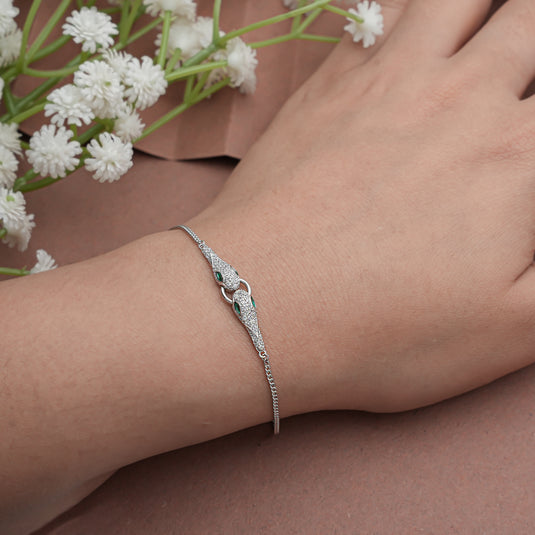 Eternal Enlace Snake 925 Sterling Silver Bracelet