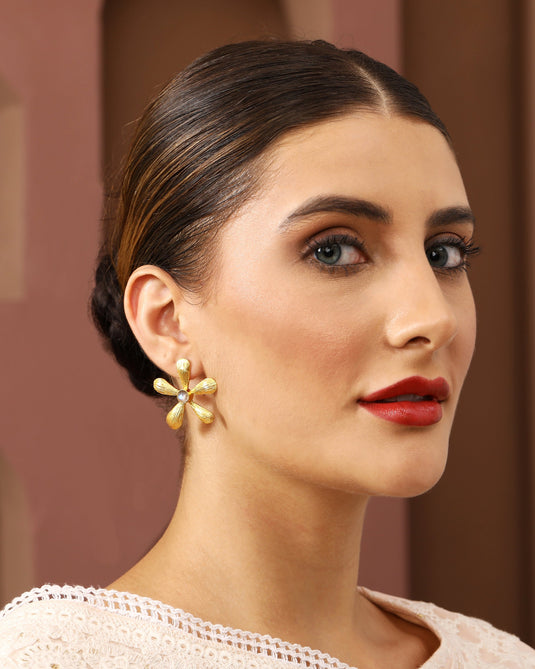 Blooming Flower 925 Sterling Silver Earrings