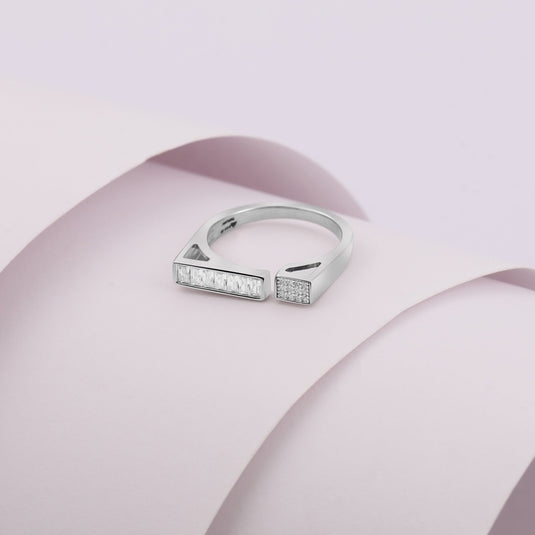 Classic CZ Band 925 Sterling Silver Ring