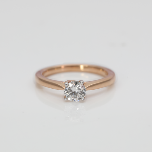 Classic Solitaire Ladies Ring– 14KT Rose Gold