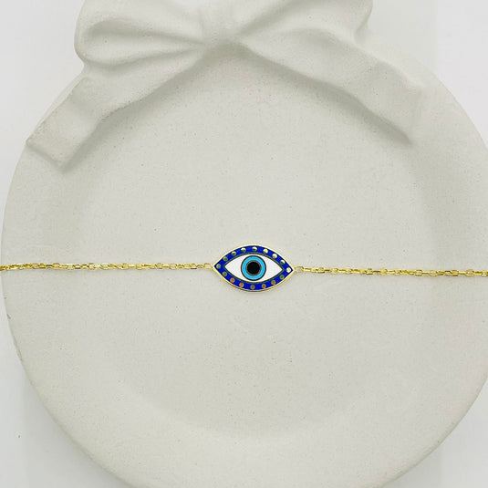 Divine Evil Eye 925 Sterling Silver Bracelet