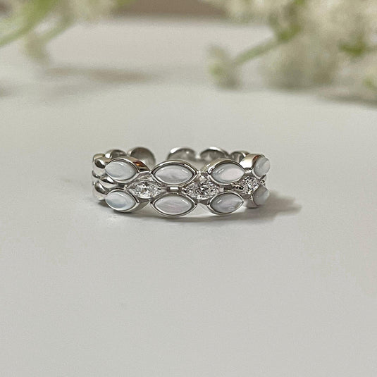 Dreamleaf Sparkle Band 925 Sterling Silver Ring
